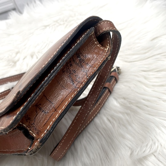 PATRICIA NASH Riot Rust Signature Map Leather Crossbody bag - Picture 7 of 16